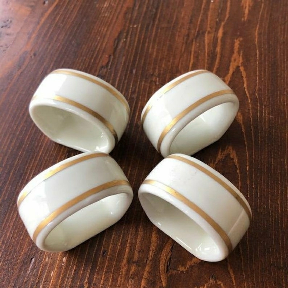 Napkin Rings, Vintage Gorham Porcelain   Rare find